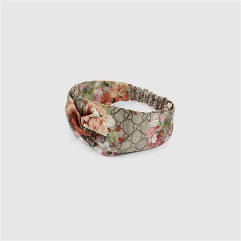 gucci headband blooms print|Gucci denim headband.